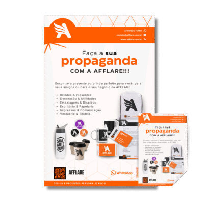 Flyers e Panfletos  9.7x15 cm papel Perolux 250g/m²